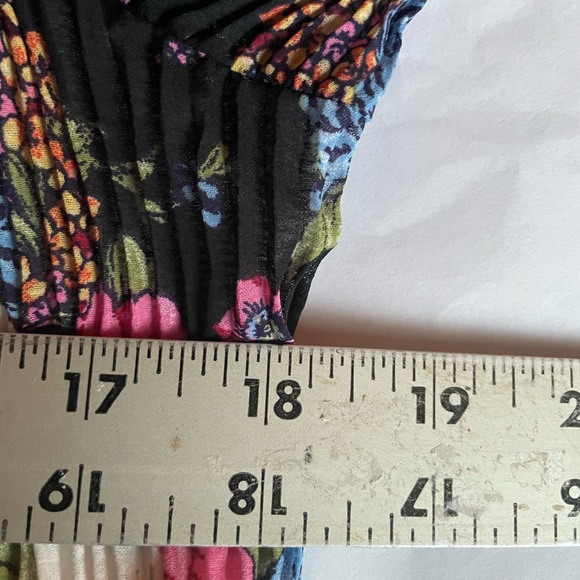 Anthropologie Dress Floral High Collar Balloon Sleeve Maxi Patchwork Lined - Picture 9 of 11